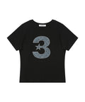 3 Logo Dot Slim Fit T-Shirt [Black]
