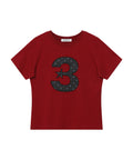 3 logo Dot Slim Fit T-shirt [Red]